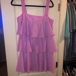 Size small lilac polka dotted mini dress